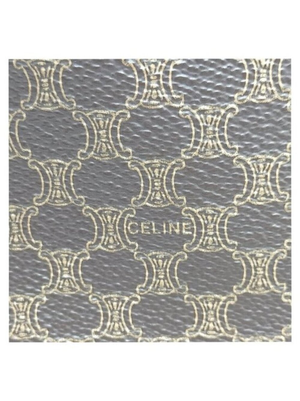Authentic Celine Macadam Canvas Clutch Brown Leather Trim Vintage Designer Pouch - Picture 10 of 16